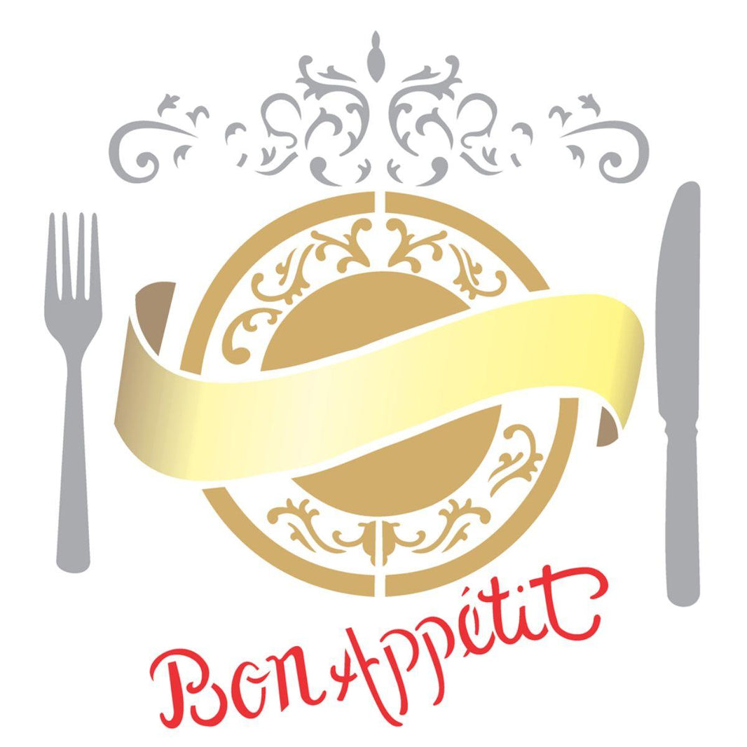 Stencil OPA 30,5x30,5 2293 Bon Appetit - Palácio da Arte