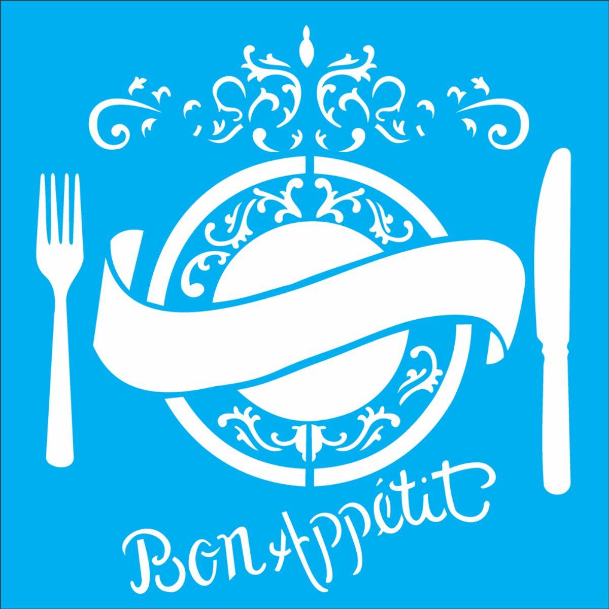 Stencil OPA 30,5x30,5 2293 Bon Appetit - Palácio da Arte