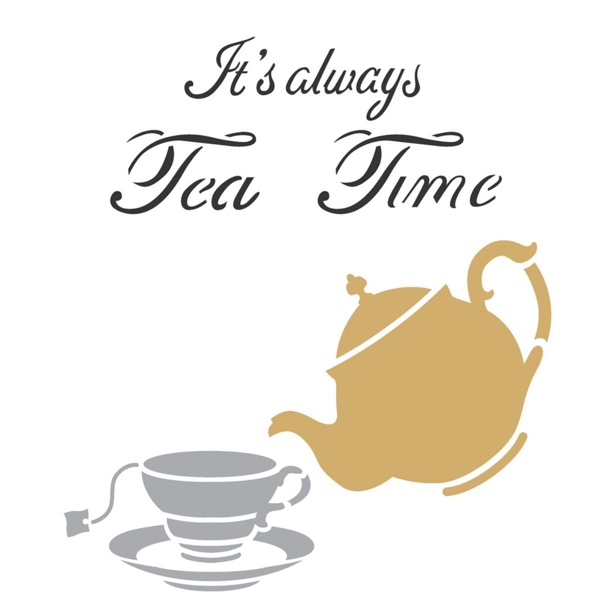 Stencil OPA 30,5x30,5 2303 Tea Time - Palácio da Arte