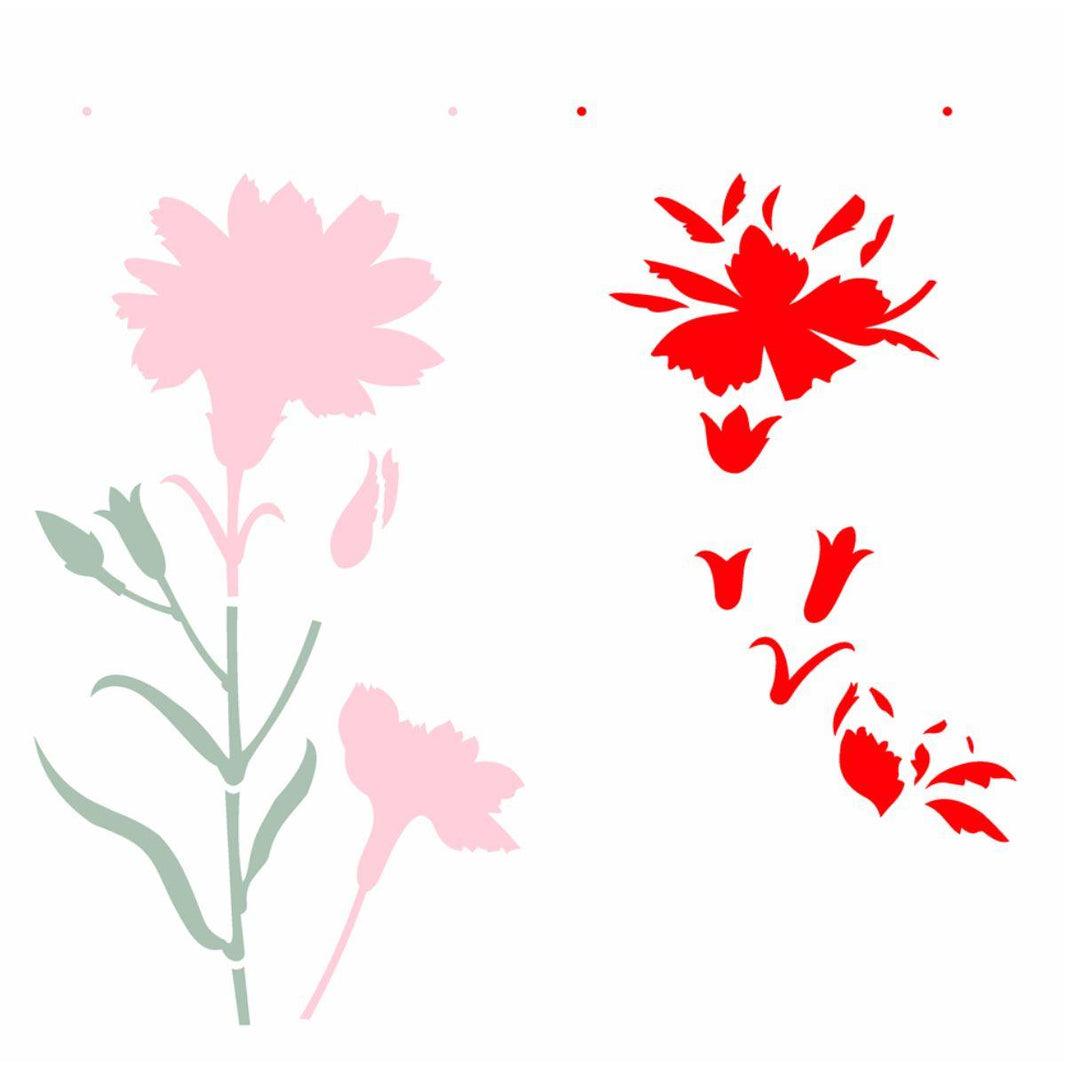 Stencil OPA 30,5x30,5 2369 Flor Cravo - Palácio da Arte