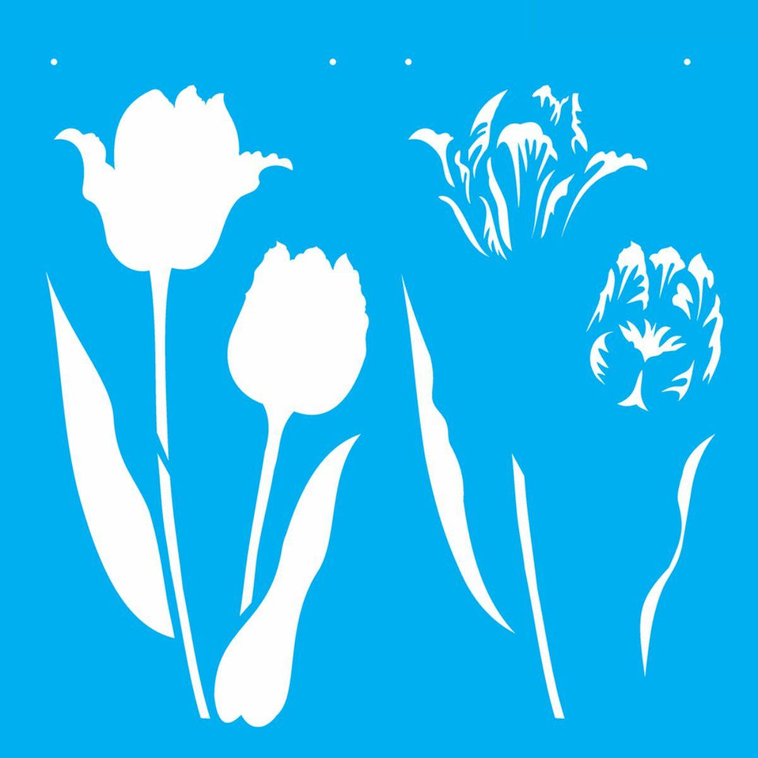 Stencil OPA 30,5x30,5 2371 Flor Tulipa - Palácio da Arte