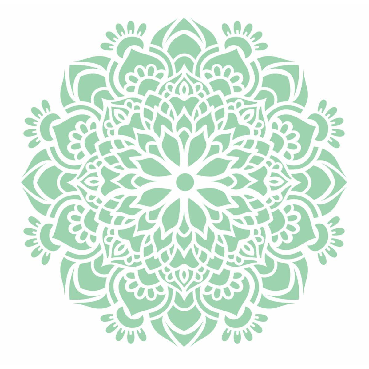 Stencil OPA 30,5x30,5 2470 Mandala Flor Bauer - Palácio da Arte