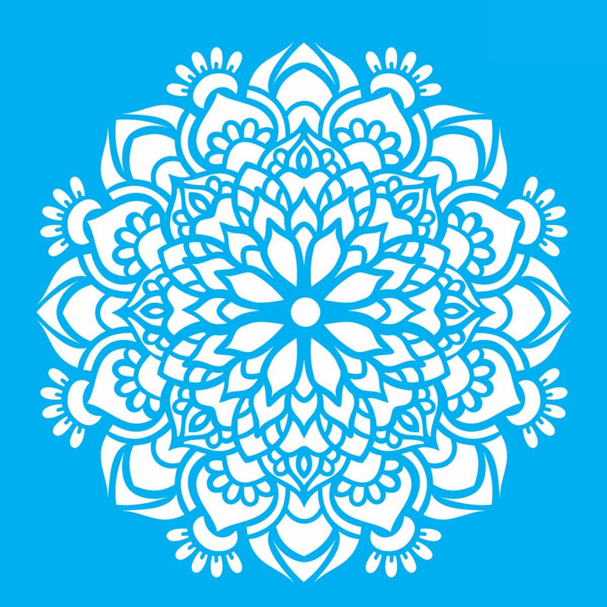 Stencil OPA 30,5x30,5 2470 Mandala Flor Bauer - Palácio da Arte