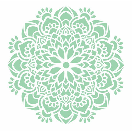 Stencil OPA 30,5x30,5 2470 Mandala Flor Bauer - Palácio da Arte