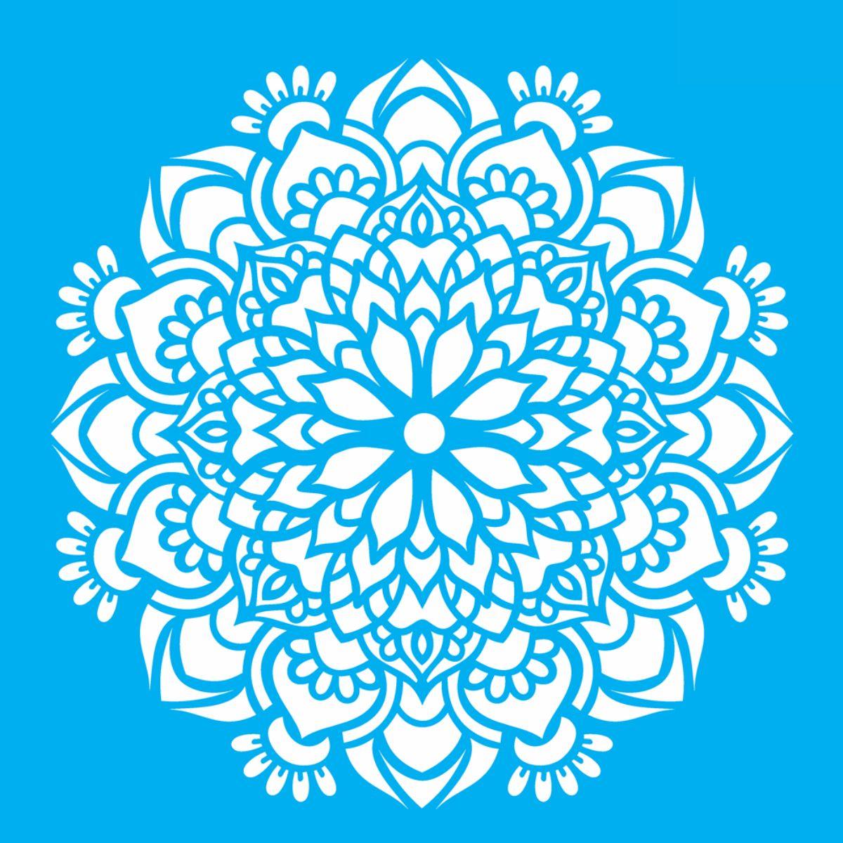 Stencil OPA 30,5x30,5 2470 Mandala Flor Bauer - Palácio da Arte