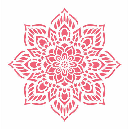 Stencil OPA 30,5x30,5 2471 Mandala Flor Oito Pontas - Palácio da Arte