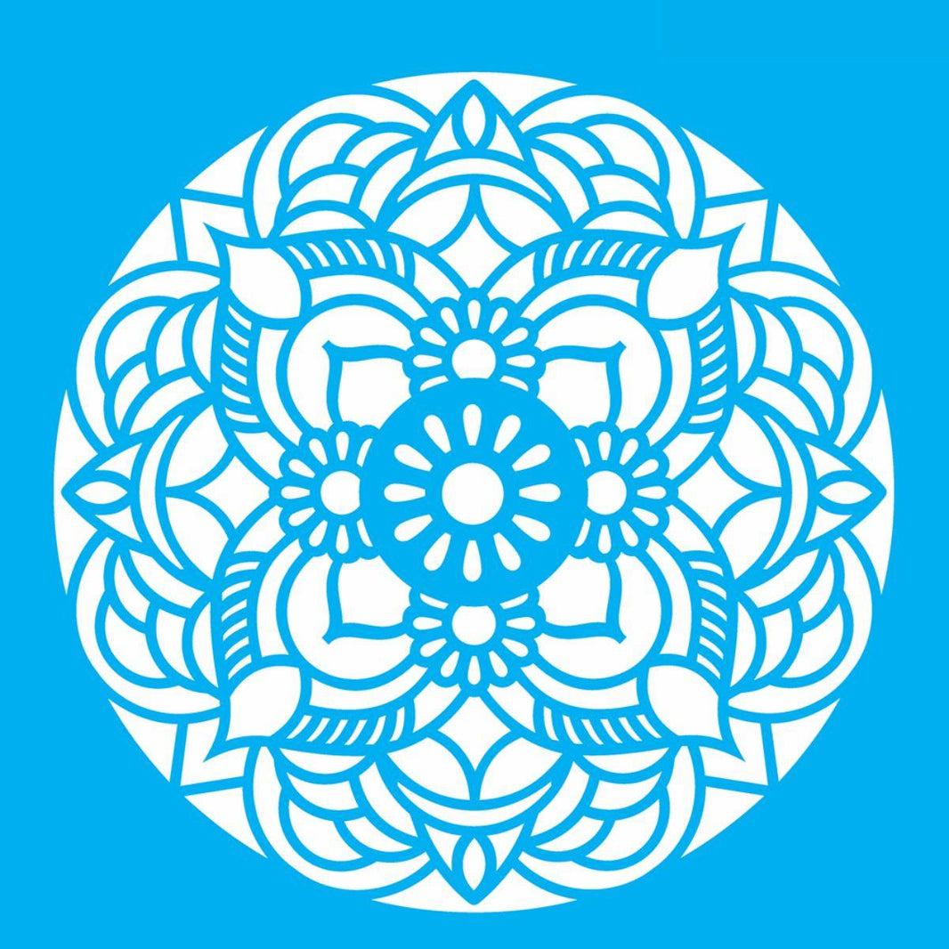 Stencil OPA 30,5x30,5 2472 Mandala Flor Redonda - Palácio da Arte