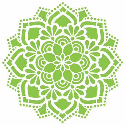 Stencil OPA 30,5x30,5 2473 Mandala Flor Renda - Palácio da Arte