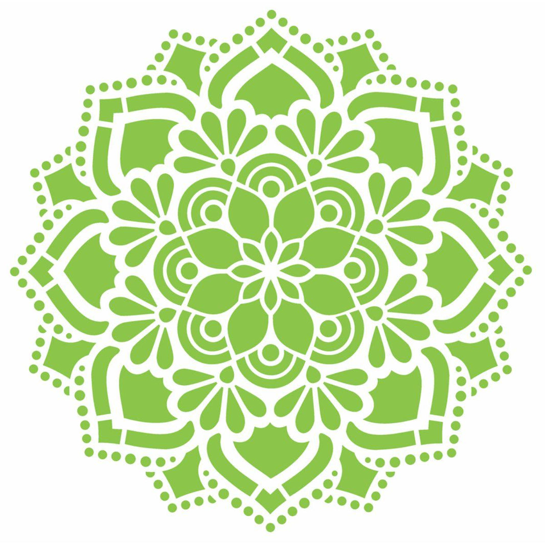 Stencil OPA 30,5x30,5 2473 Mandala Flor Renda - Palácio da Arte