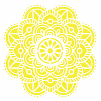 Stencil OPA 30,5x30,5 2474 Mandala Flor Vitral - Palácio da Arte