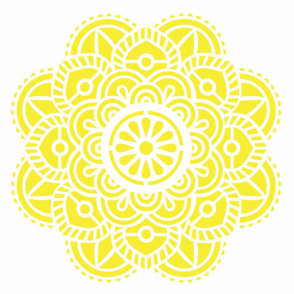 Stencil OPA 30,5x30,5 2474 Mandala Flor Vitral - Palácio da Arte