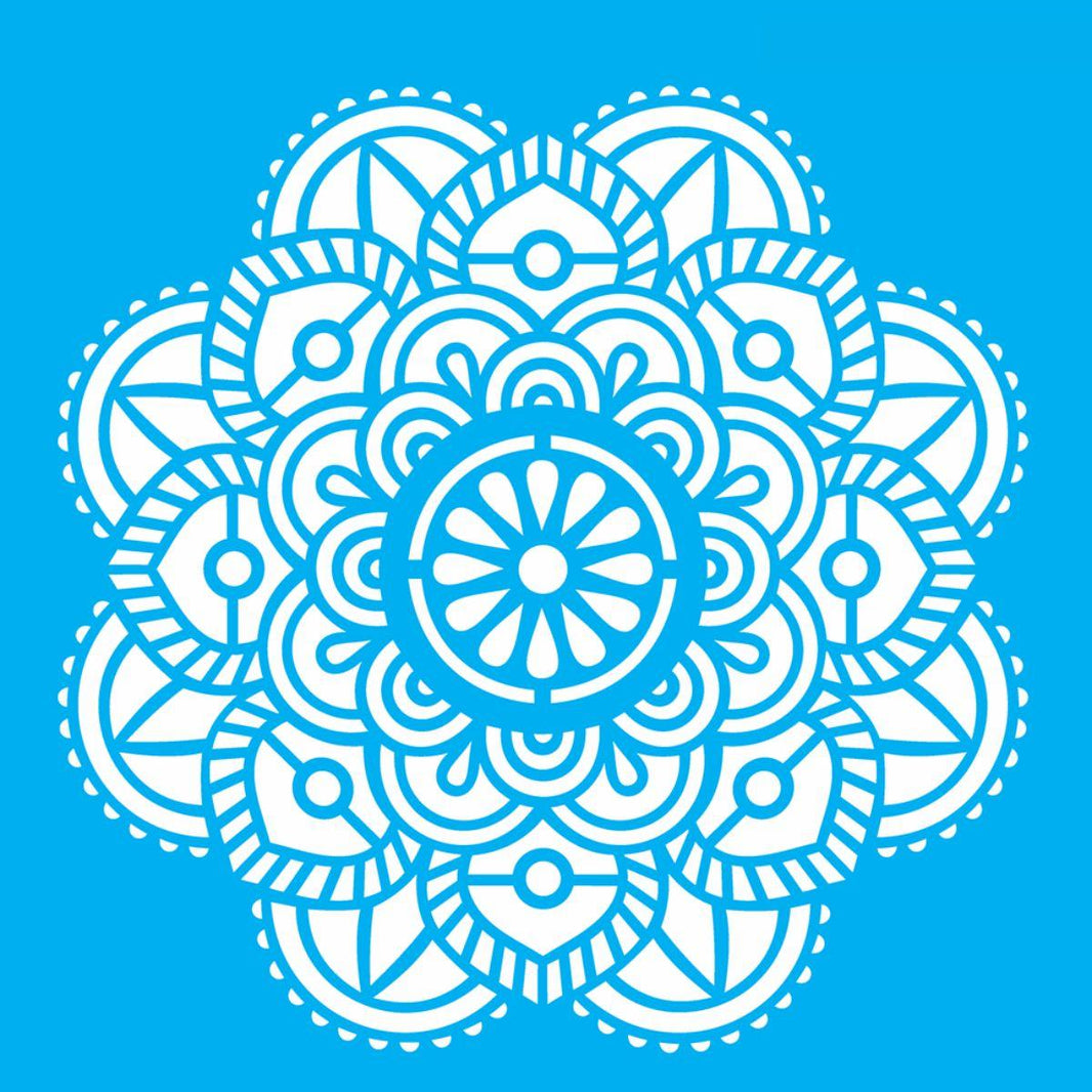 Stencil OPA 30,5x30,5 2474 Mandala Flor Vitral - Palácio da Arte