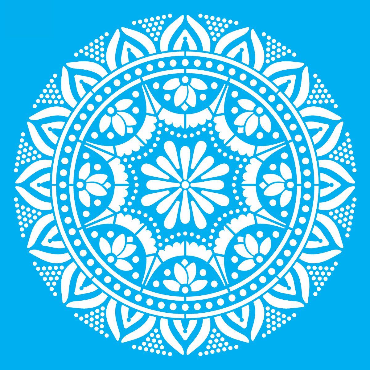 Stencil OPA 30,5x30,5 2596 Mandala Renda I - Palácio da Arte