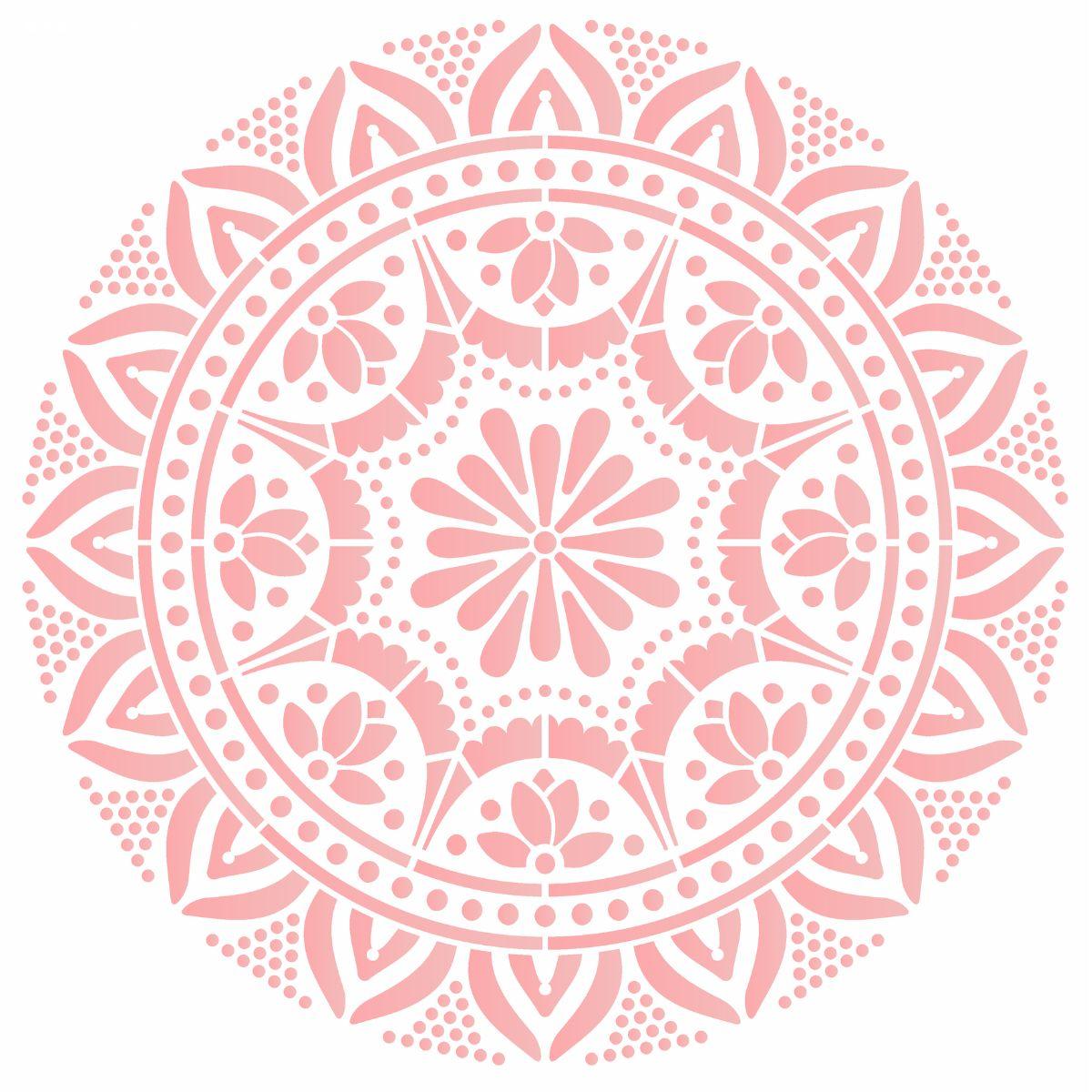 Stencil OPA 30,5x30,5 2596 Mandala Renda I - Palácio da Arte