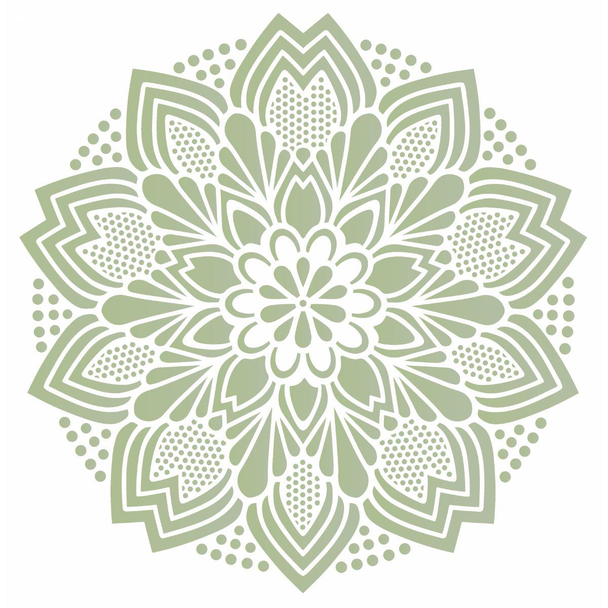 Stencil OPA 30,5x30,5 2597 Mandala Renda II - Palácio da Arte