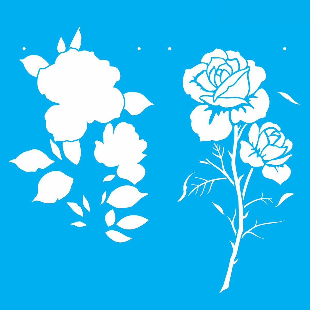 Stencil OPA 30,5X30,5 3057 Flor Rosas III - Palácio da Arte