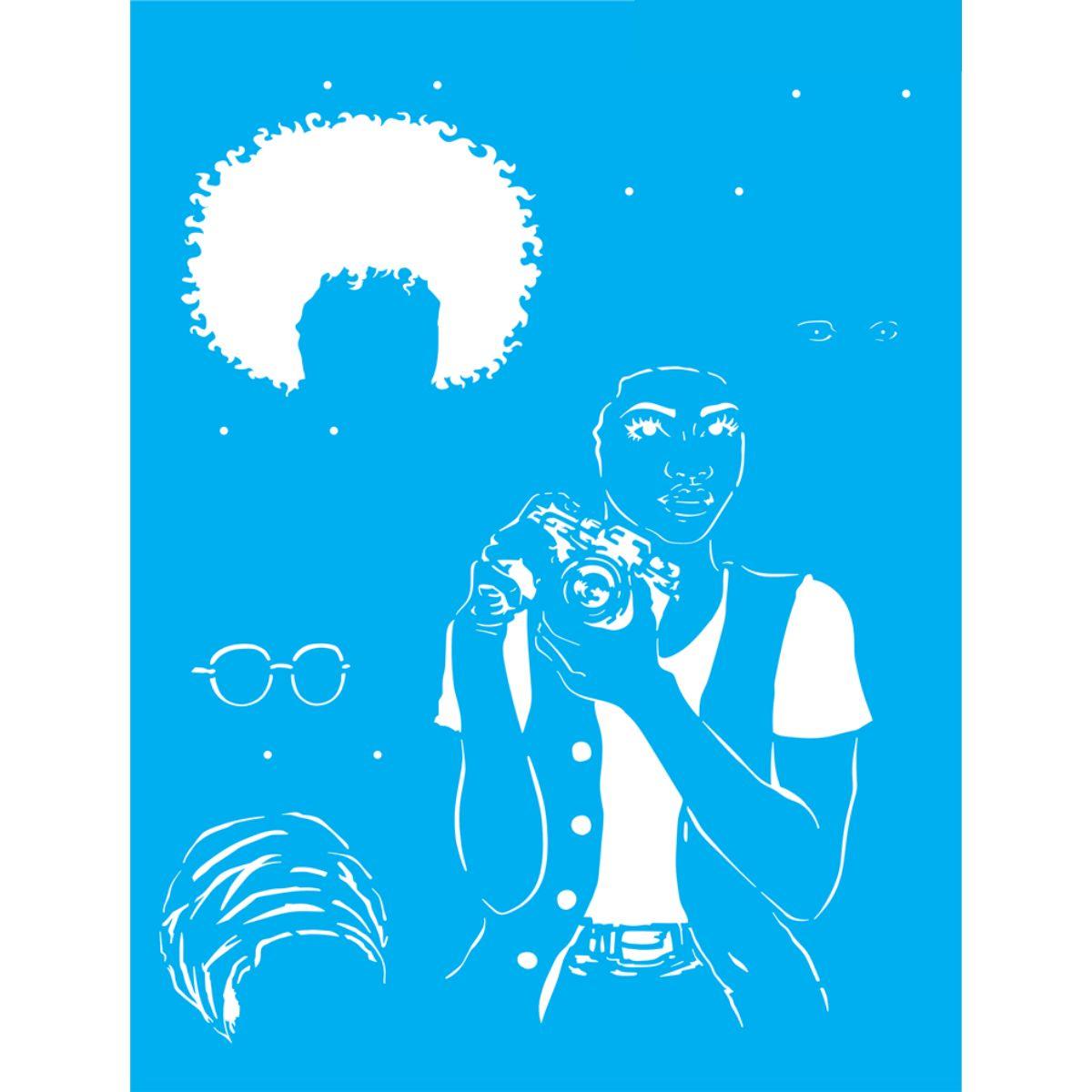 Stencil OPA 32x42 2997 Afro Mulher - Palácio da Arte
