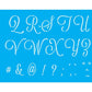Stencil OPA 32x42 3070 Alfabeto Cursivo Maiúsculo II de II - Palácio da Arte