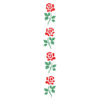 Stencil OPA 4x30 0188 Flores Rosas - Palácio da Arte