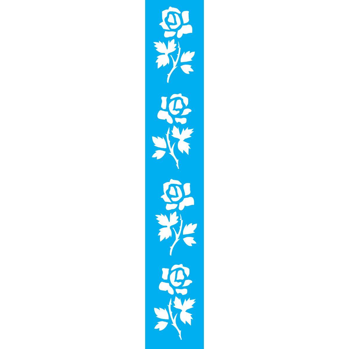 Stencil OPA 4x30 0188 Flores Rosas - Palácio da Arte