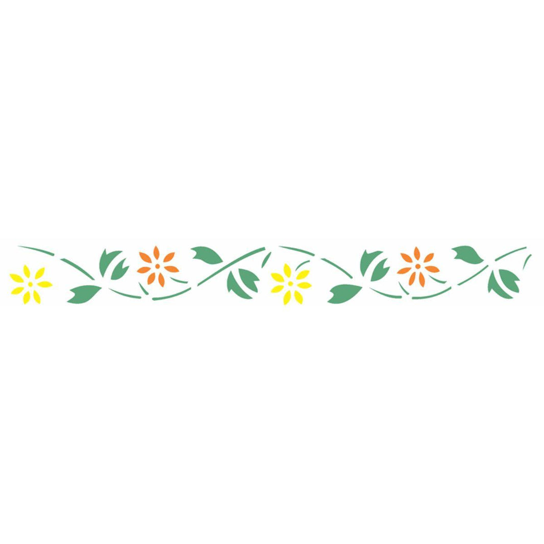 Stencil OPA 4x30 0194 Flores Margaridas - Palácio da Arte