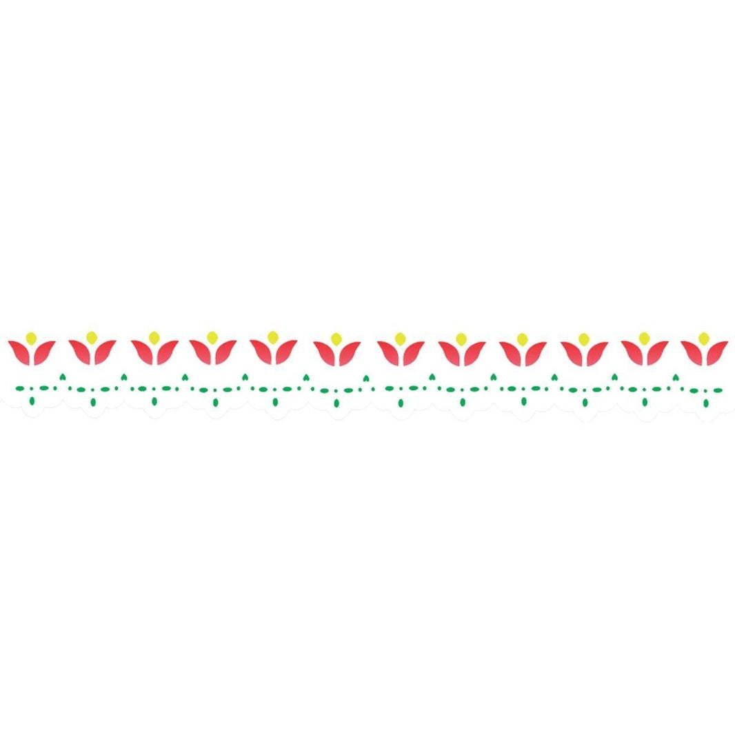 Stencil OPA 4x30 0348 Bordado Tulipa - Palácio da Arte