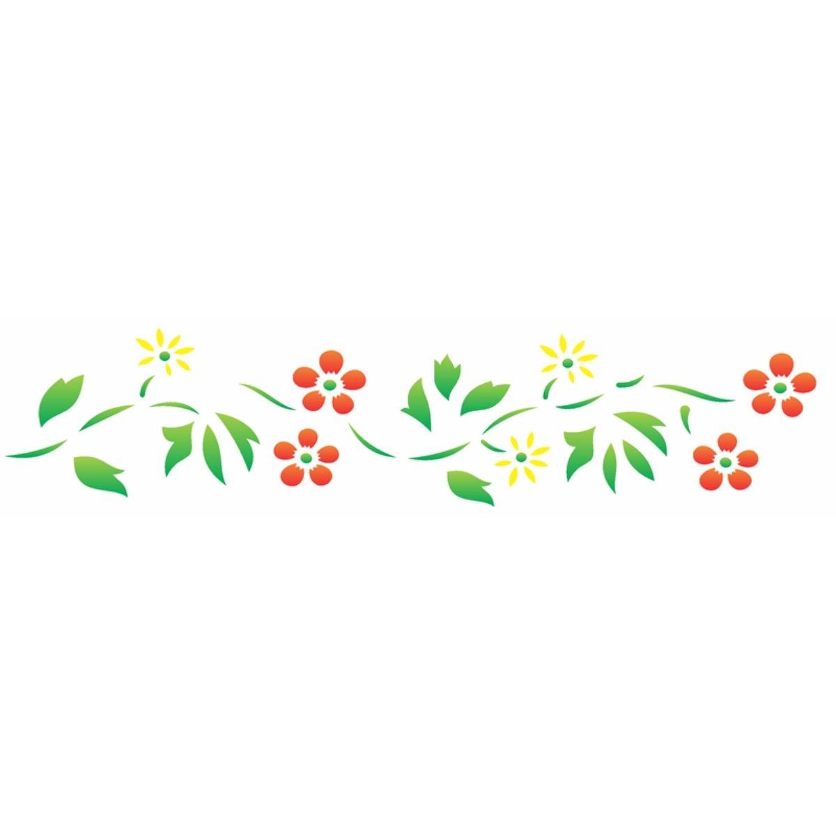 Stencil OPA 6x30 0797 Ramo de Flores - Palácio da Arte