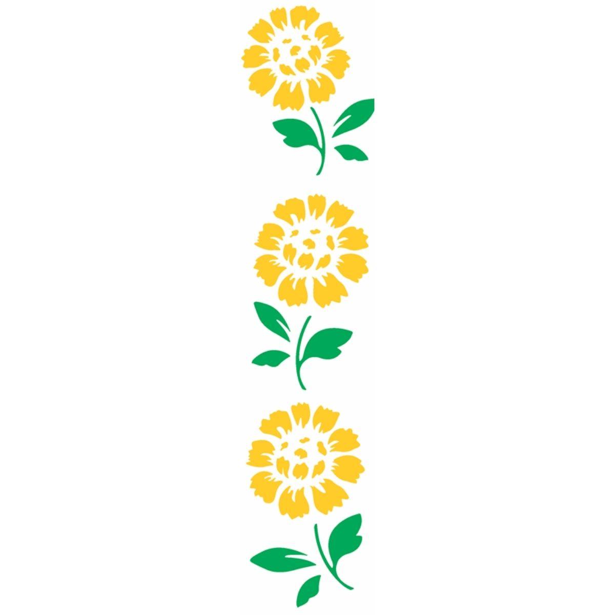 Stencil OPA 6x30 0806 Flores Girassóis - Palácio da Arte