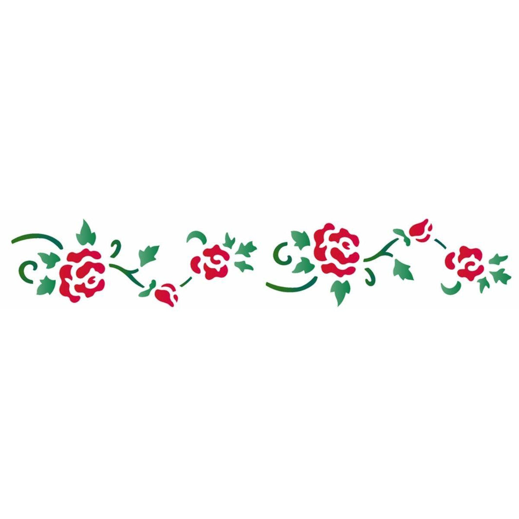 Stencil OPA 6x30 0958 Ramo de Rosas II - Palácio da Arte