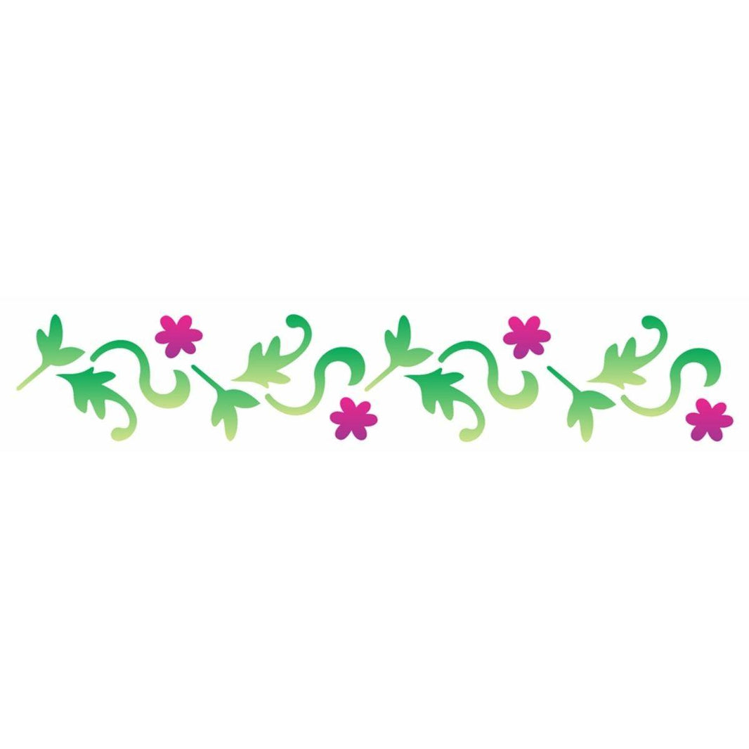 Stencil OPA 6x30 1126 Folhas e Flores - Palácio da Arte