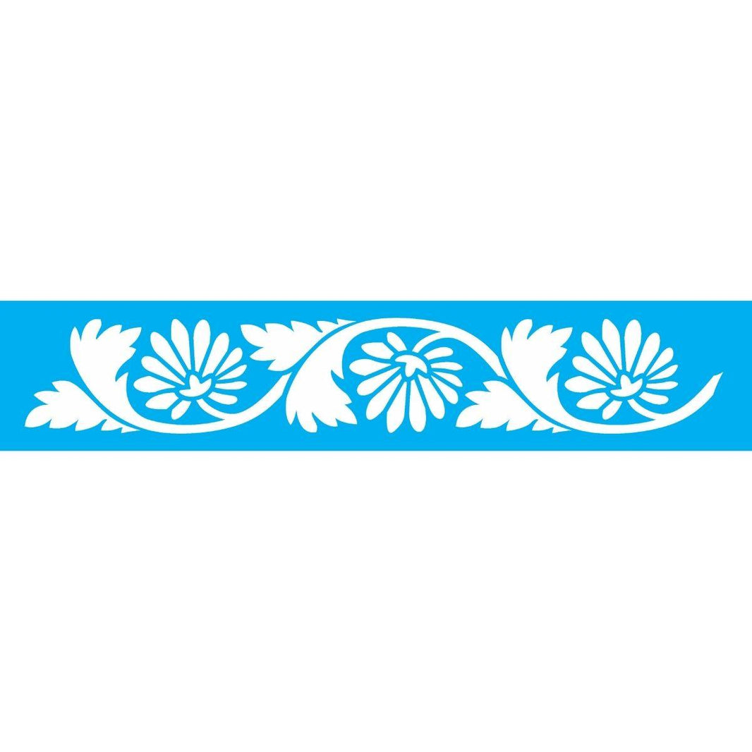 Stencil OPA 6x30 2614 Folhas e Flor Leque - Palácio da Arte