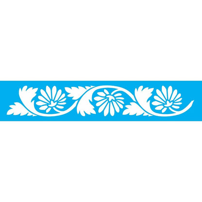 Stencil OPA 6x30 2614 Folhas e Flor Leque - Palácio da Arte