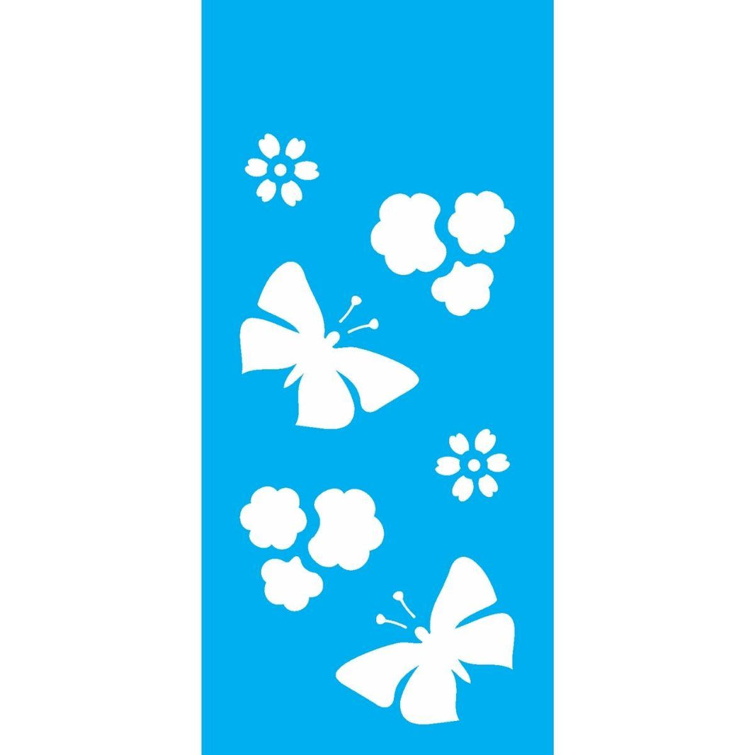 Stencil OPA 7x15 1948 Borboleta e Flores - Palácio da Arte