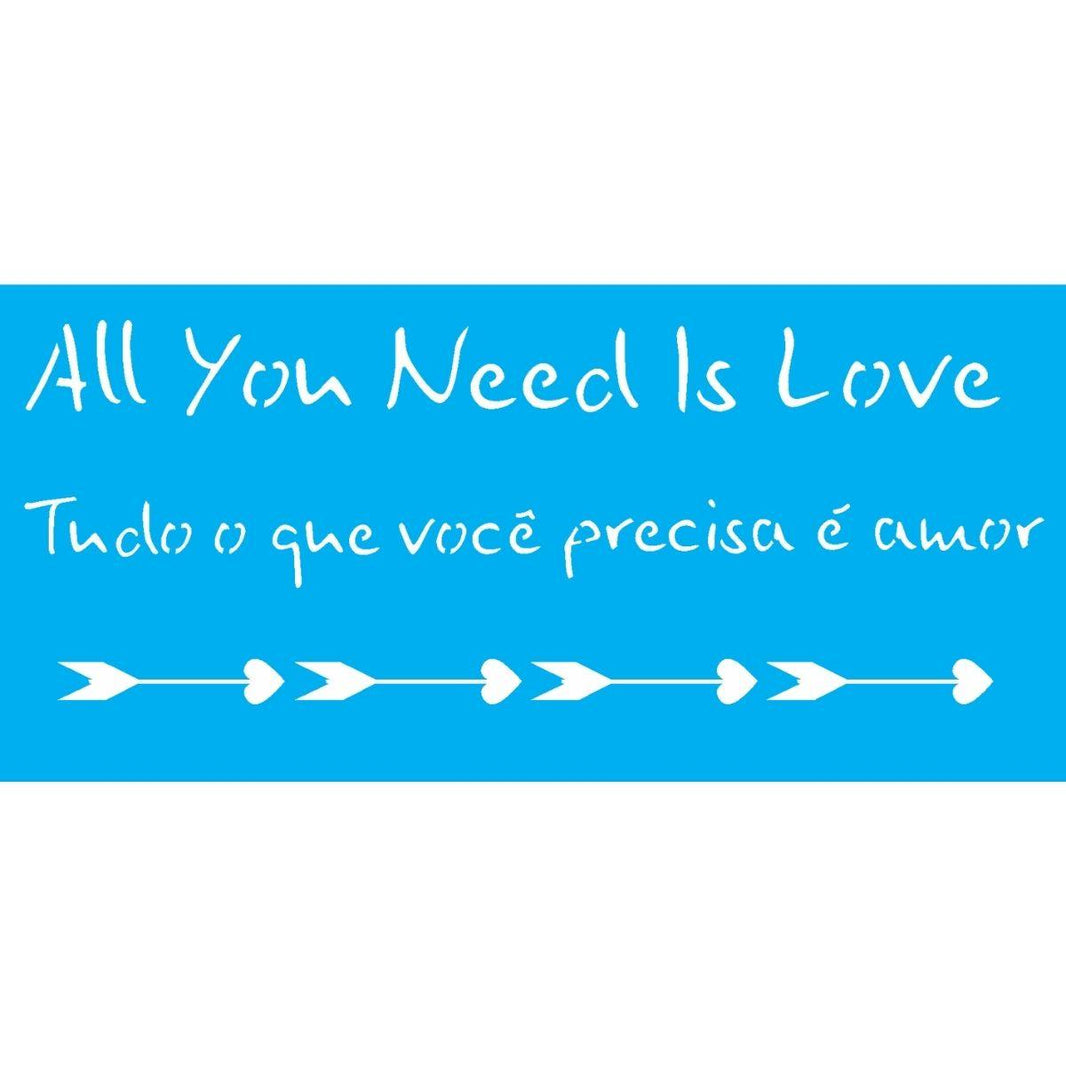 Stencil OPA 7x15 2322 Frase Amor - Palácio da Arte