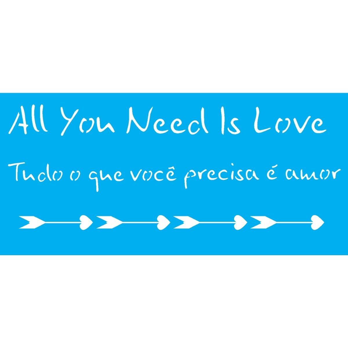 Stencil OPA 7x15 2322 Frase Amor - Palácio da Arte