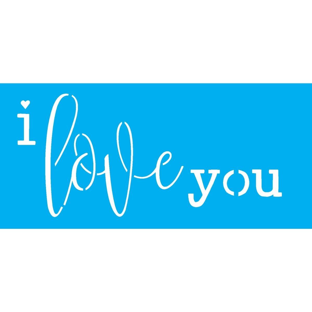 Stencil OPA 7x15 2323 Frase I Love You - Palácio da Arte