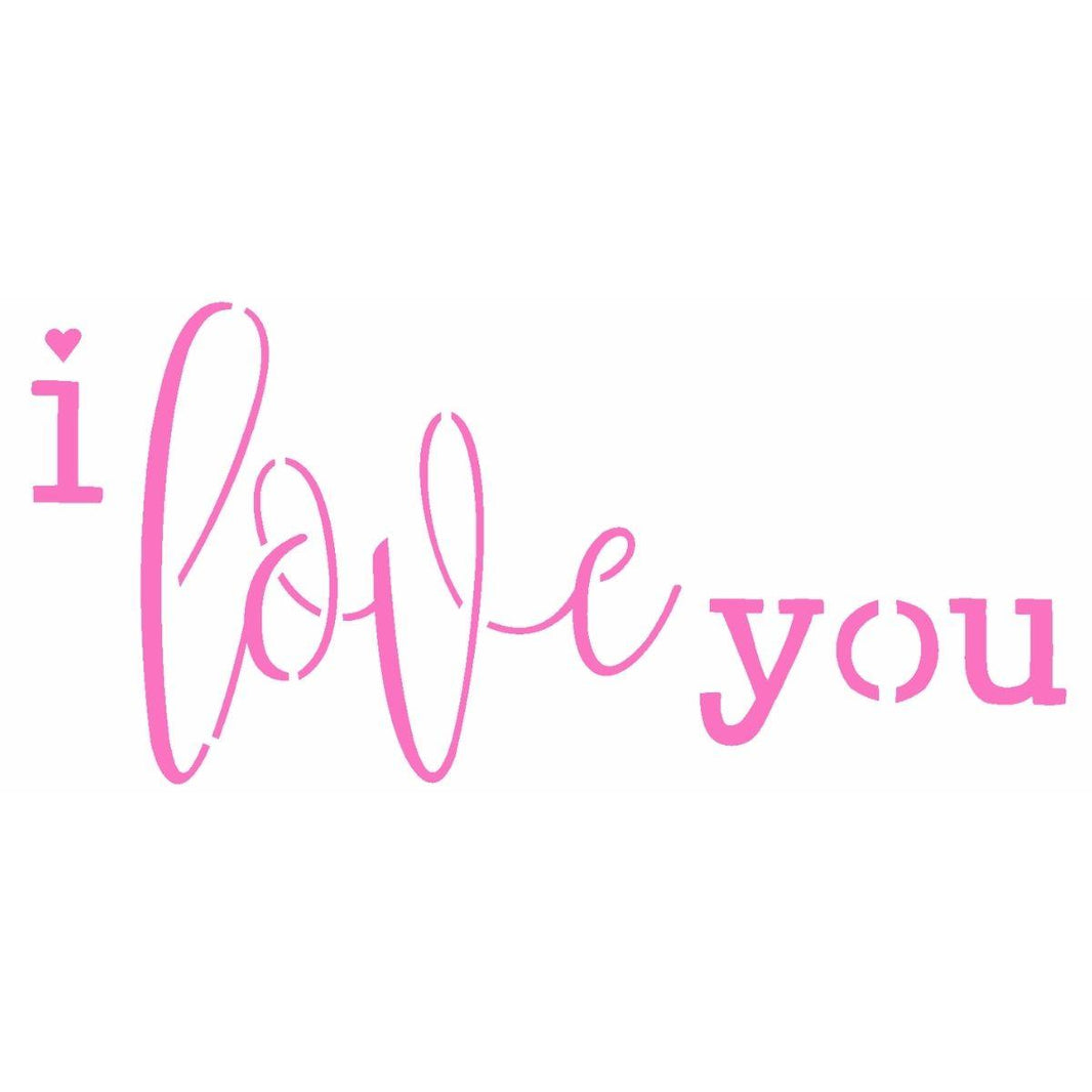 Stencil OPA 7x15 2323 Frase I Love You - Palácio da Arte