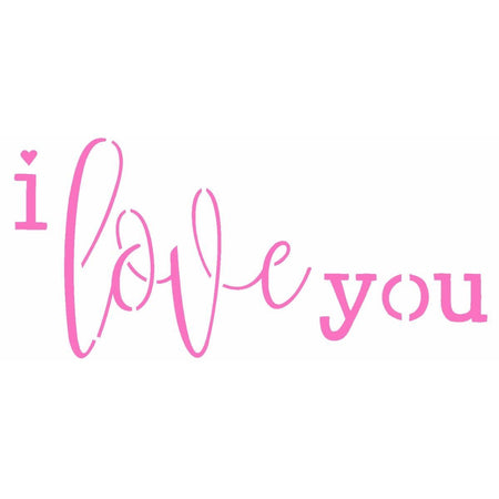 Stencil OPA 7x15 2323 Frase I Love You - Palácio da Arte