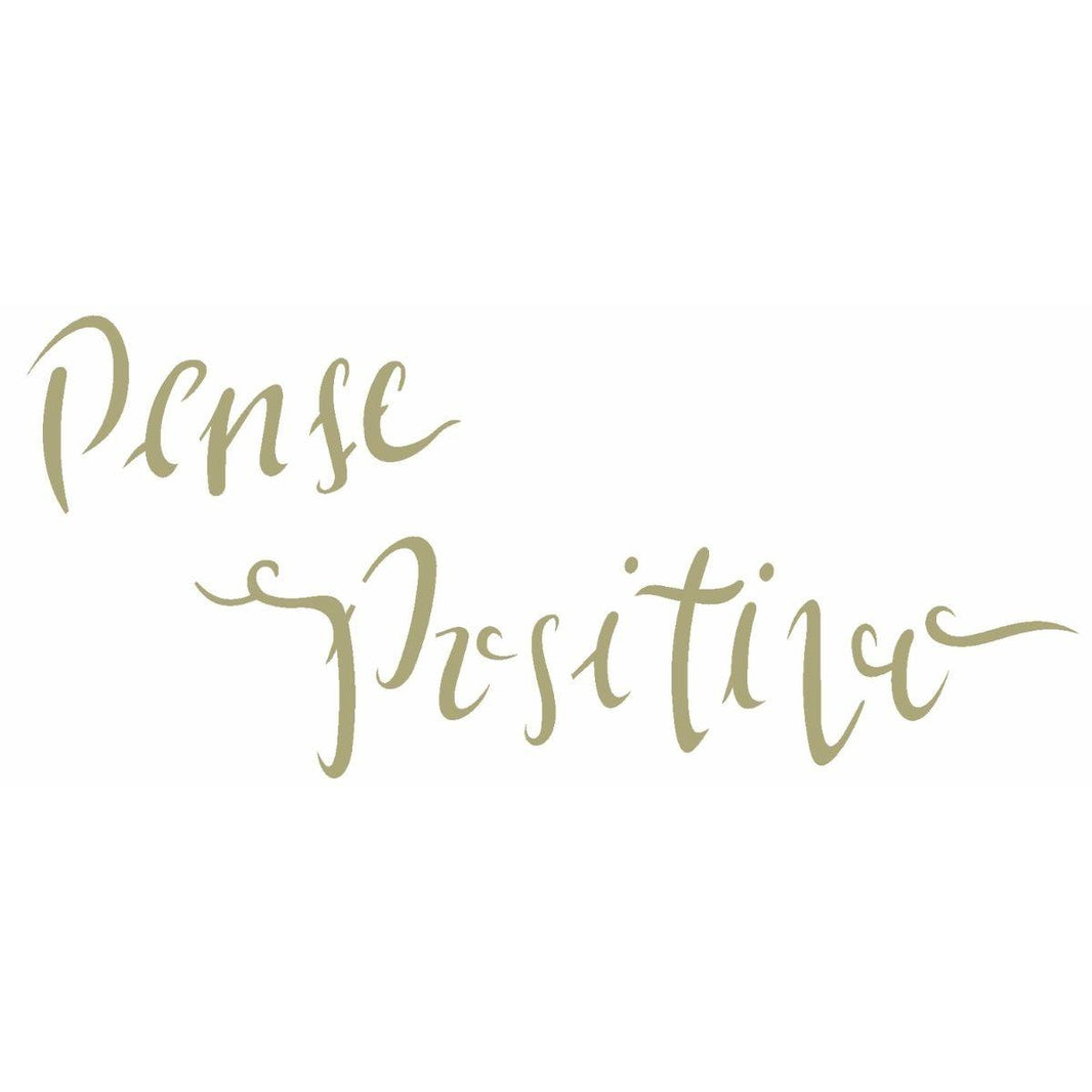 Stencil OPA 7x15 2489 Frase Pense Positivo - Palácio da Arte
