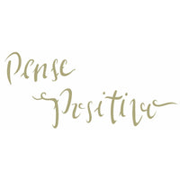 Stencil OPA 7x15 2489 Frase Pense Positivo - Palácio da Arte