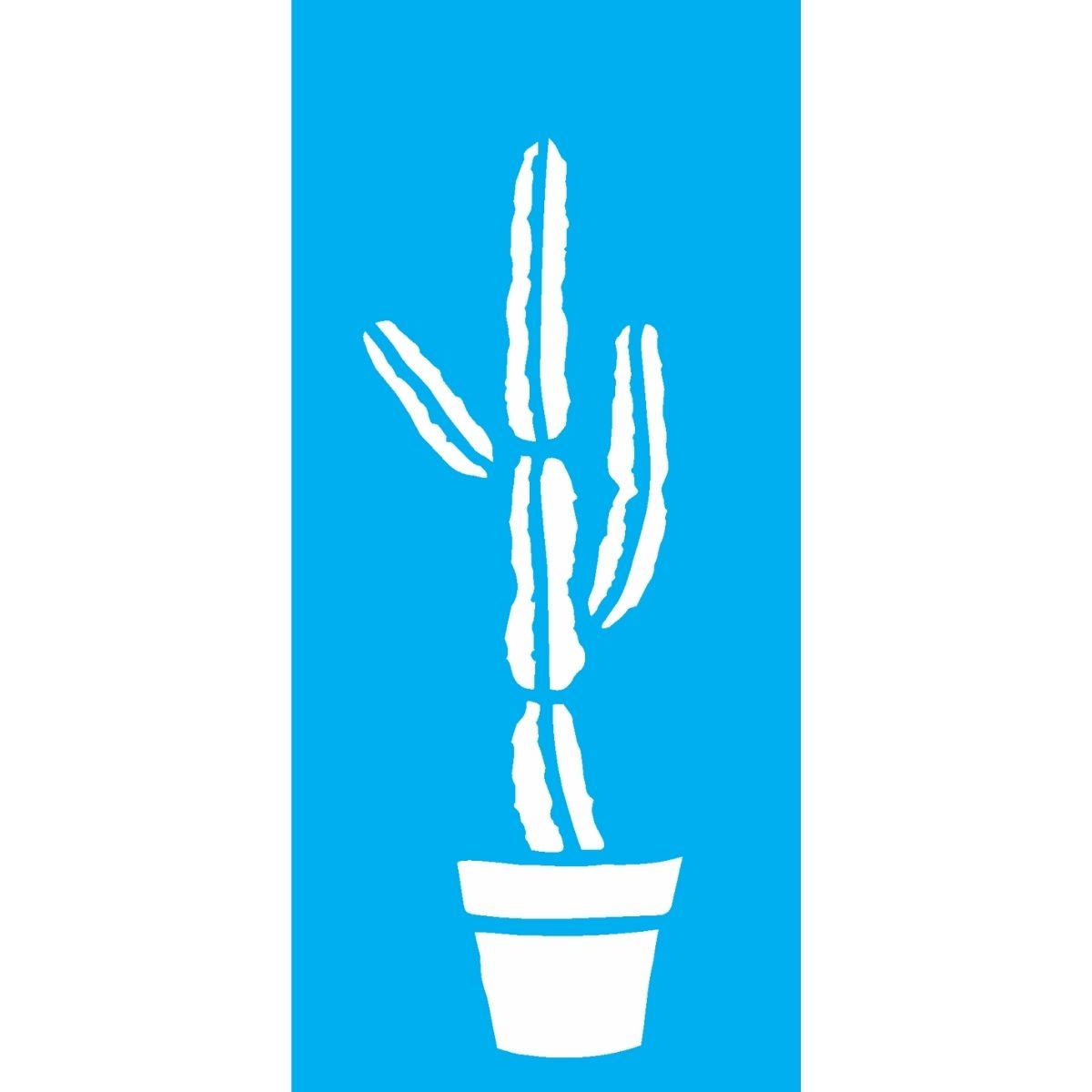 Stencil OPA 7x15 2493 Plantas Cactos - Palácio da Arte