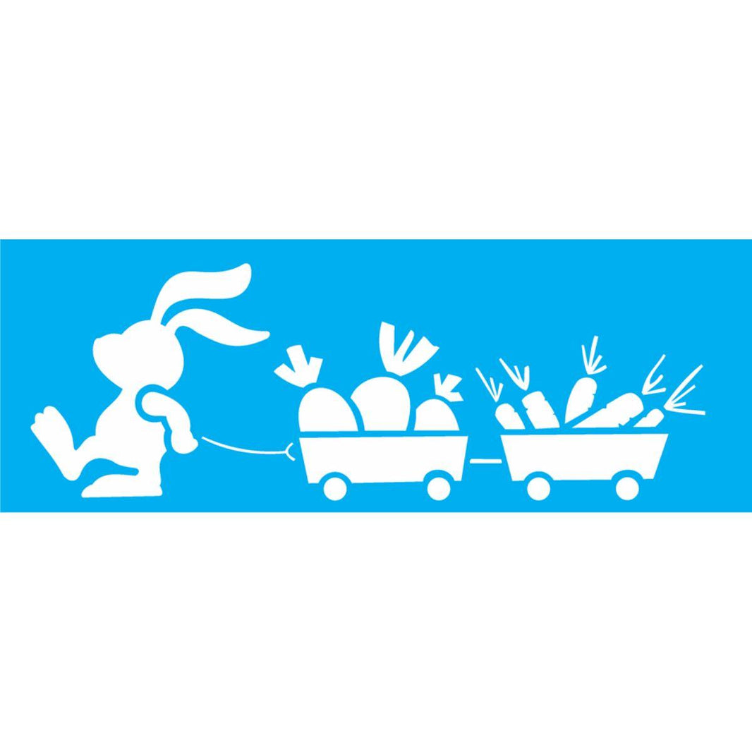 Stencil OPA Páscoa 10x30 1892 Coelho Carrinhos - Palácio da Arte