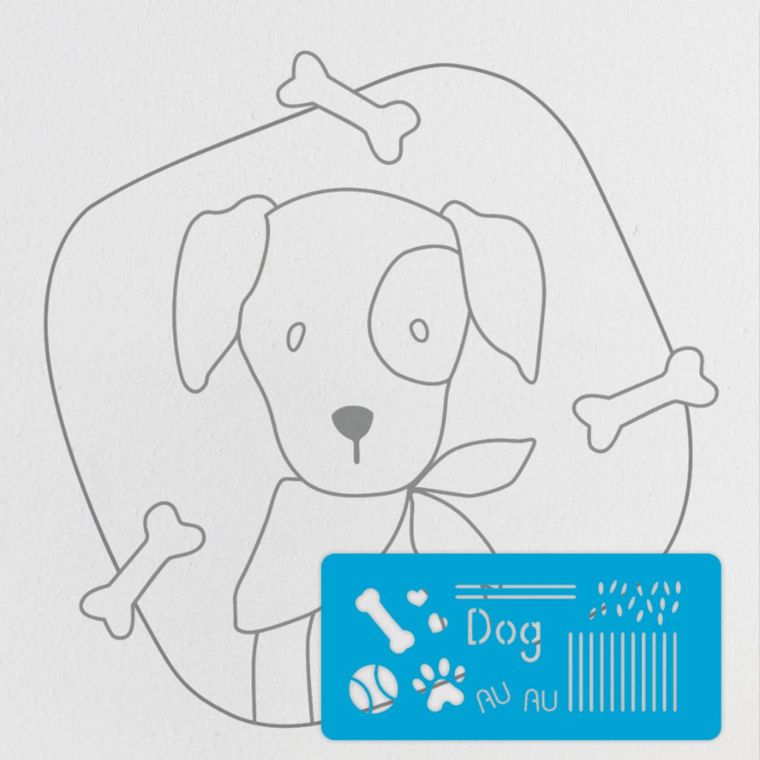 Tela Riscada para Pintura 20x20cm Infantil Cachorro - Palácio da Arte