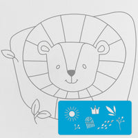 Tela Riscada para Pintura 20x20cm Infantil Leão - Palácio da Arte