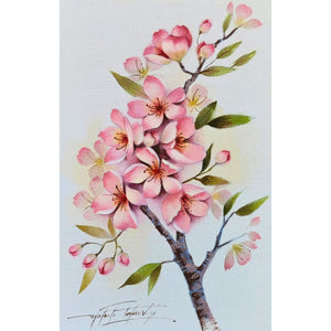 Tela Riscada para Pintura 20x30cm Flores Cerejeiras - Palácio da Arte