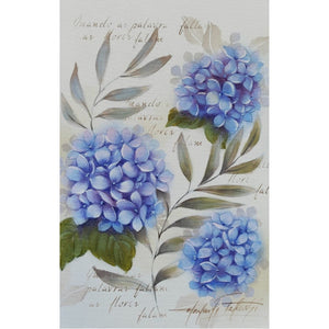 Tela Riscada para Pintura 20x30cm Flores Hortênsias - Palácio da Arte