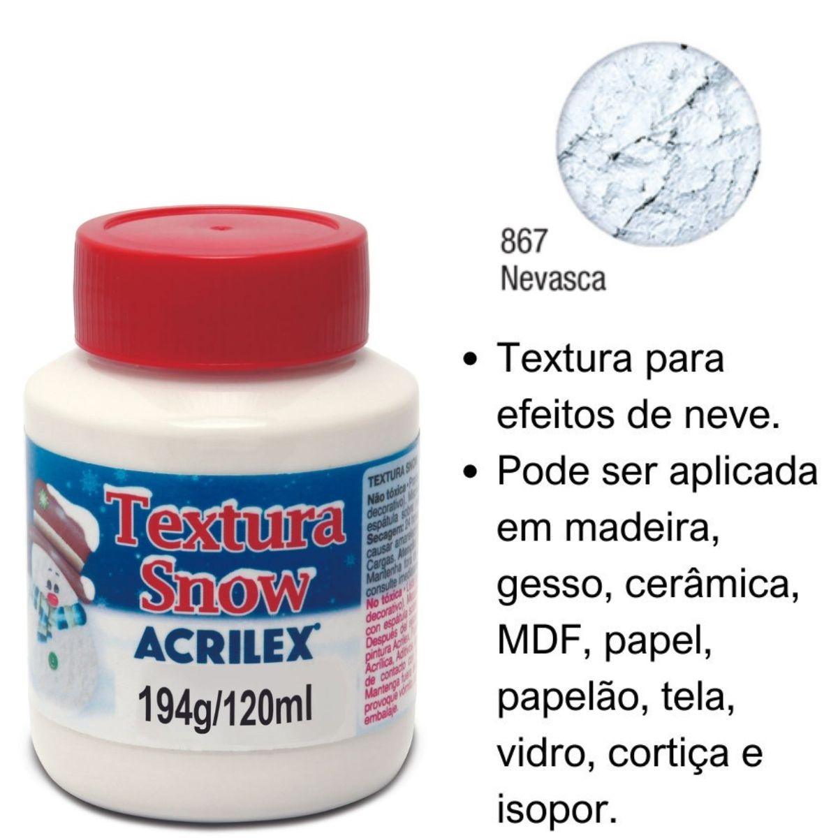 Textura Snow Acrilex Efeito de Neve 120ml 867 Nevasca - Palácio da Arte