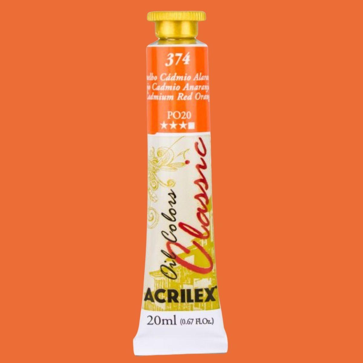 Tinta a Óleo Acrilex 20ml Oil Colors Classic - Palácio da Arte