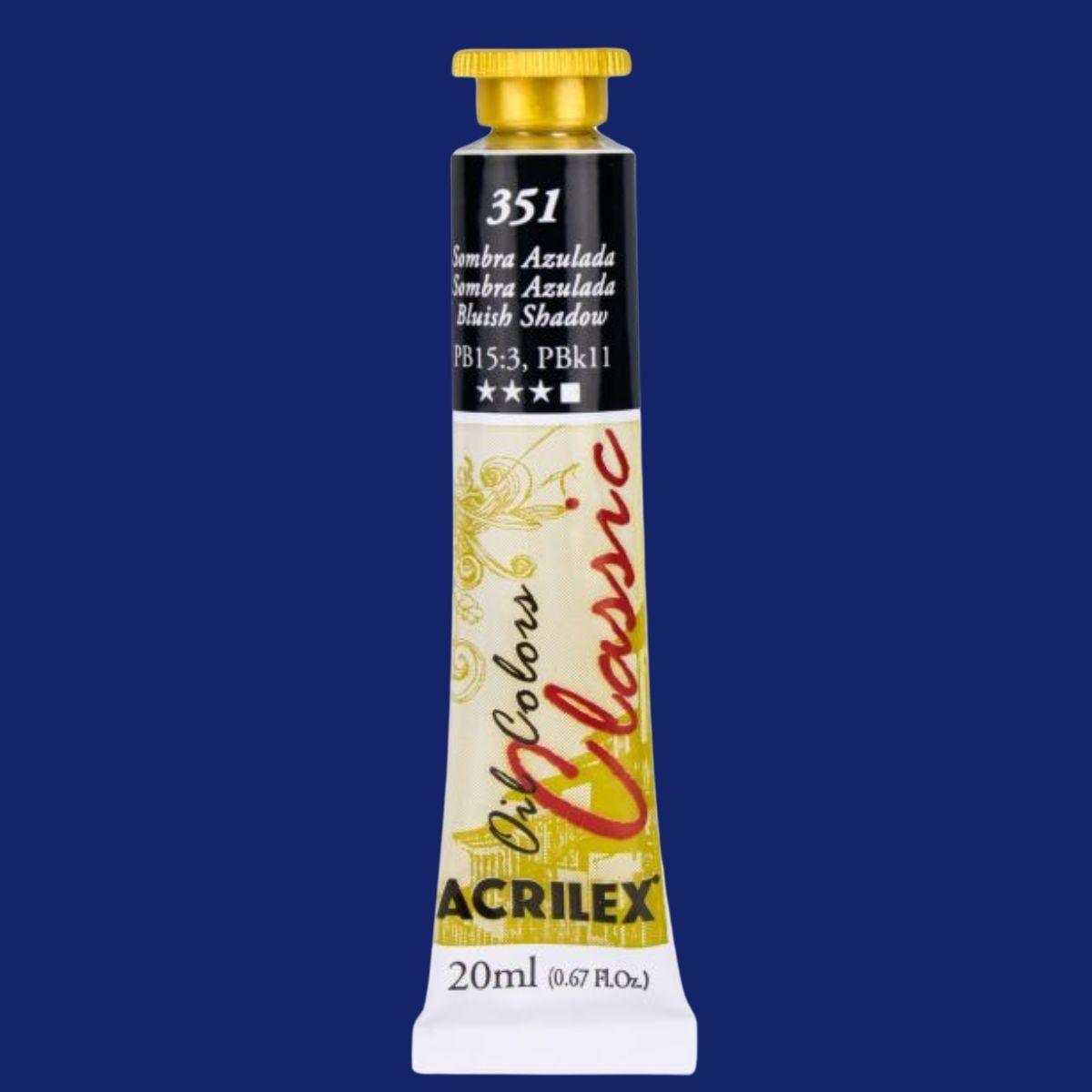 Tinta a Óleo Acrilex 20ml Oil Colors Classic - Palácio da Arte