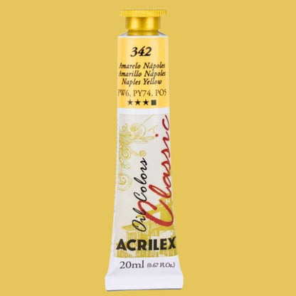 Tinta a Óleo Acrilex 20ml Oil Colors Classic - Palácio da Arte